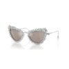 2-in-1-Aufsteck-Sonnenbrille, auffälliges Design, Cat-Eye-Form, Sk7011, Weiß 2-in-1-Aufsteck-Sonnenbrille, auffälliges Design, Cat-Eye-Form, Sk7011, Weiß