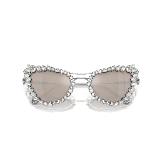 2-in-1-Aufsteck-Sonnenbrille, auffälliges Design, Cat-Eye-Form, Sk7011, Weiß 2-in-1-Aufsteck-Sonnenbrille, auffälliges Design, Cat-Eye-Form, Sk7011, Weiß