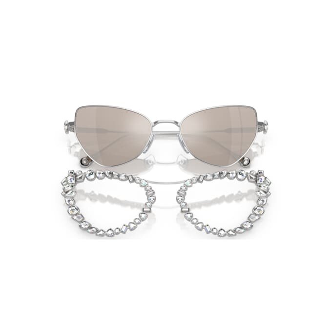 2-in-1-Aufsteck-Sonnenbrille, auffälliges Design, Cat-Eye-Form, Sk7011, Weiß 2-in-1-Aufsteck-Sonnenbrille, auffälliges Design, Cat-Eye-Form, Sk7011, Weiß