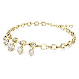 Achteckige Halskette mit im Labor gezüchteten Diamanten, 12,56 Karat insgesamt, verschiedene Formen, 18 Karat Gelbgold