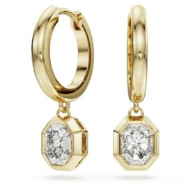 Achteckige Tropf-Ohrringe mit im Labor gezüchteten Diamanten, 1,0 Karat insgesamt, achteckige Form, 14-karätiges Gelbgold