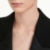 Achteckiger Anhänger mit im Labor gezüchteten Diamanten, 0,5 Karat insgesamt, achteckige Form, 14 Karat Weißgold