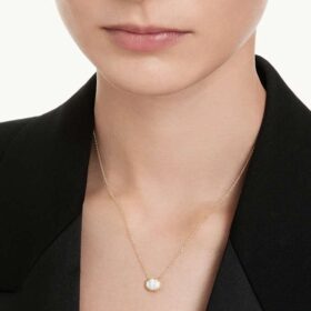Achteckiger Anhänger mit im Labor gezüchteten Diamanten, 1,0 Karat insgesamt, achteckige Form, 14-karätiges Gelbgold