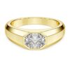 Achtkant-Ring mit im Labor gezüchteten Diamanten, 1,0 Karat insgesamt, achteckige Form, 14 Karat Gelbgold Achtkant-Ring mit im Labor gezüchteten Diamanten, 1,0 Karat insgesamt, achteckige Form, 14 Karat Gelbgold