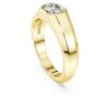 Achtkant-Ring mit im Labor gezüchteten Diamanten, 1,0 Karat insgesamt, achteckige Form, 14 Karat Gelbgold Achtkant-Ring mit im Labor gezüchteten Diamanten, 1,0 Karat insgesamt, achteckige Form, 14 Karat Gelbgold