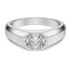 Achtkant-Ring mit im Labor gezüchteten Diamanten, 1,0 Karat insgesamt, achteckige Form, 14 Karat Weißgold Achtkant-Ring mit im Labor gezüchteten Diamanten, 1,0 Karat insgesamt, achteckige Form, 14 Karat Weißgold