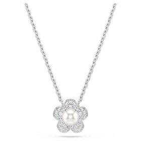 Ariana Grande X Swarovski Anhänger Kristallperle, Rundschliff, Blume, Weiß, rhodiniert Ariana Grande X Swarovski Anhänger Kristallperle, Rundschliff, Blume, Weiß, rhodiniert