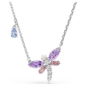Ariana Grande X Swarovski Anhänger mit gemischten Schliffen, Libelle, mehrfarbig, rhodiniert