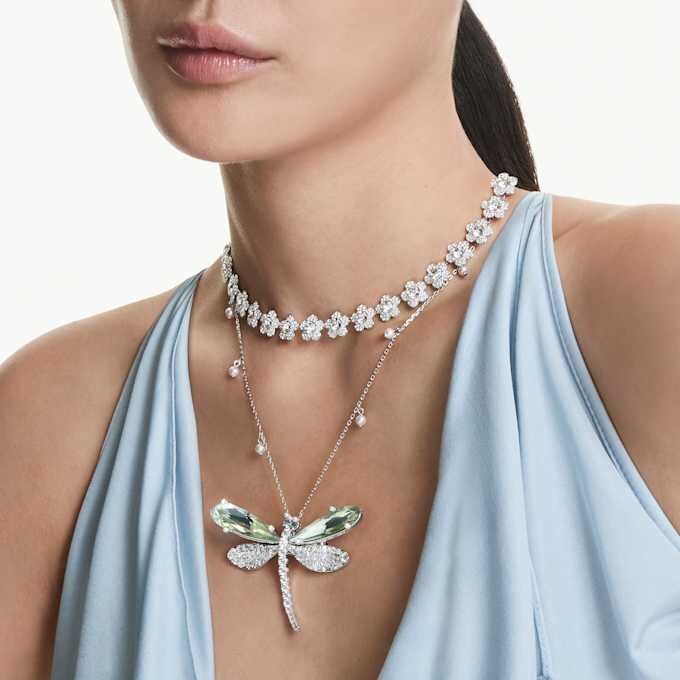 Ariana Grande X Swarovski Anhänger und Brosche Kristallperle, gemischte Schliffe, Libelle, Weiß, rhodiniert Ariana Grande X Swarovski Anhänger und Brosche Kristallperle, gemischte Schliffe, Libelle, Weiß, rhodiniert
