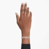 Ariana Grande X Swarovski Armband „Crystal Pearl“, Rundschliff, Weiß, rhodiniert Ariana Grande X Swarovski Armband „Crystal Pearl“, Rundschliff, Weiß, rhodiniert