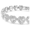 Ariana Grande X Swarovski Armband mit gemischten Schliffen, Herz, Weiß, rhodiniert Ariana Grande X Swarovski Armband mit gemischten Schliffen, Herz, Weiß, rhodiniert