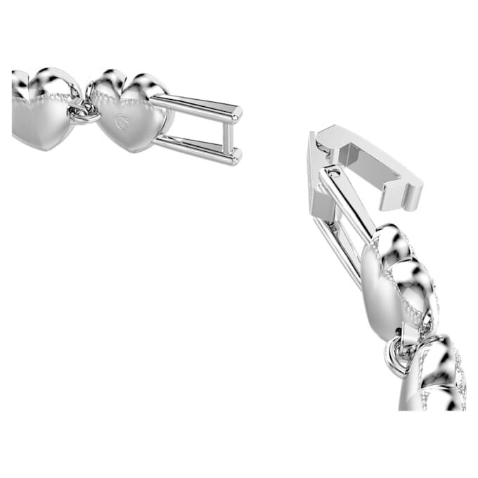 Ariana Grande X Swarovski Armband mit gemischten Schliffen, Herz, Weiß, rhodiniert Ariana Grande X Swarovski Armband mit gemischten Schliffen, Herz, Weiß, rhodiniert