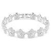 Ariana Grande X Swarovski Armband, Rundschliff, Blume, Weiß, rhodiniert