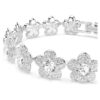 Ariana Grande X Swarovski Armband, Rundschliff, Blume, Weiß, rhodiniert