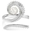 Ariana Grande X Swarovski Armreif mit Kristallperle, Baguette-Schliff, weiß, rhodiniert
