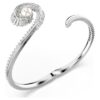 Ariana Grande X Swarovski Armreif mit Kristallperle, Baguette-Schliff, weiß, rhodiniert
