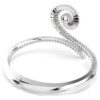 Ariana Grande X Swarovski Armreif mit Kristallperle, Baguette-Schliff, weiß, rhodiniert