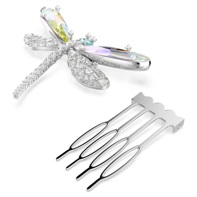 Ariana Grande X Swarovski Brosche und Haarschmuck Kristallperle, verschiedene Schliffe, Libelle, Weiß, rhodiniert Ariana Grande X Swarovski Brosche und Haarschmuck Kristallperle, verschiedene Schliffe, Libelle, Weiß, rhodiniert