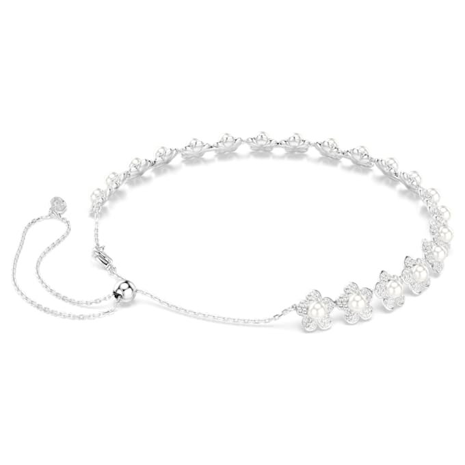 Ariana Grande X Swarovski Choker Kristallperle, Rundschliff, Weiß, rhodiniert Ariana Grande X Swarovski Choker Kristallperle, Rundschliff, Weiß, rhodiniert