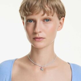 Ariana Grande X Swarovski Choker mit gemischten Schliffen, Blumenmotiv, mehrfarbig, rhodiniert