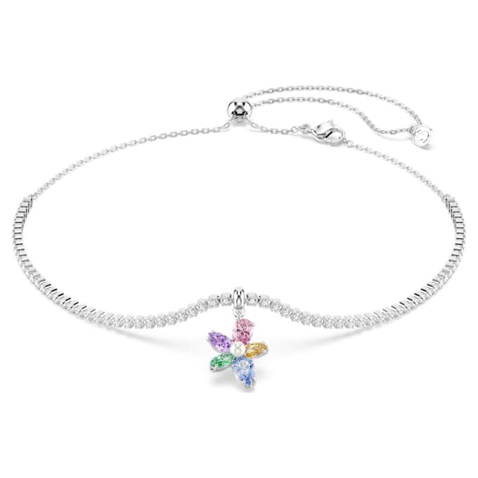 Ariana Grande X Swarovski Choker mit gemischten Schliffen, Blumenmotiv, mehrfarbig, rhodiniert Ariana Grande X Swarovski Choker mit gemischten Schliffen, Blumenmotiv, mehrfarbig, rhodiniert