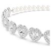 Ariana Grande X Swarovski Choker mit gemischten Schliffformen, Kristallperlen, Herz, Weiß, rhodiniert