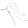 Ariana Grande X Swarovski Choker mit gemischten Schliffformen, Kristallperlen, Herz, Weiß, rhodiniert
