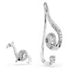 Ariana Grande X Swarovski Clip-Ohrringe, asymmetrisches Design, Kristallperle, Baguette-Schliff, weiß, rhodiniert Ariana Grande X Swarovski Clip-Ohrringe, asymmetrisches Design, Kristallperle, Baguette-Schliff, weiß, rhodiniert