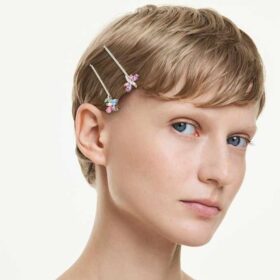 Ariana Grande x Swarovski Haarnadel, verschiedene Schliffe, Libelle, Blume, mehrfarbig, rhodiniert