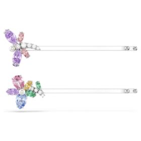 Ariana Grande x Swarovski Haarnadel, verschiedene Schliffe, Libelle, Blume, mehrfarbig, rhodiniert