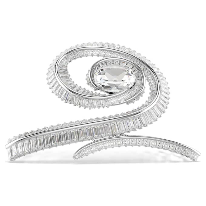 Ariana Grande X Swarovski Haarspange im Baguette-Schliff, weiß, rhodiniert Ariana Grande X Swarovski Haarspange im Baguette-Schliff, weiß, rhodiniert