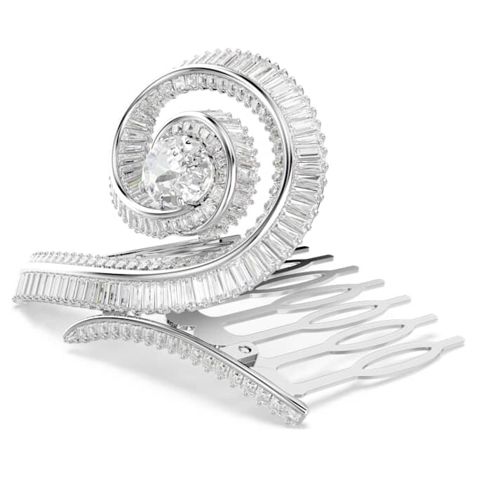 Ariana Grande X Swarovski Haarspange im Baguette-Schliff, weiß, rhodiniert Ariana Grande X Swarovski Haarspange im Baguette-Schliff, weiß, rhodiniert