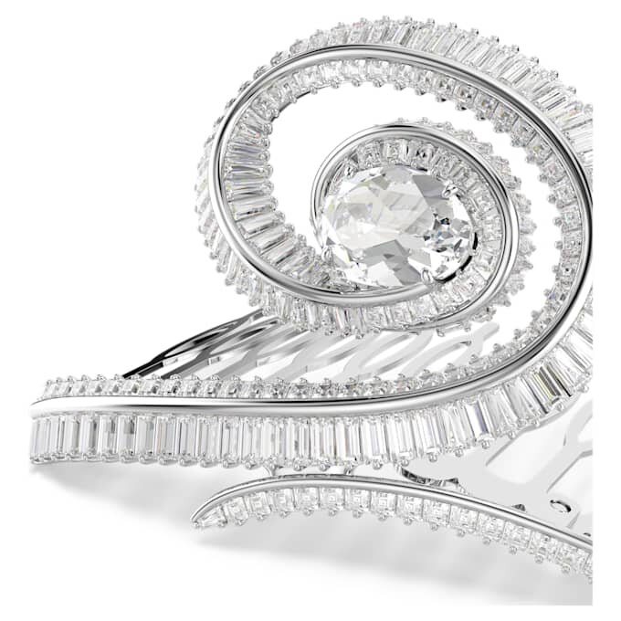 Ariana Grande X Swarovski Haarspange im Baguette-Schliff, weiß, rhodiniert Ariana Grande X Swarovski Haarspange im Baguette-Schliff, weiß, rhodiniert