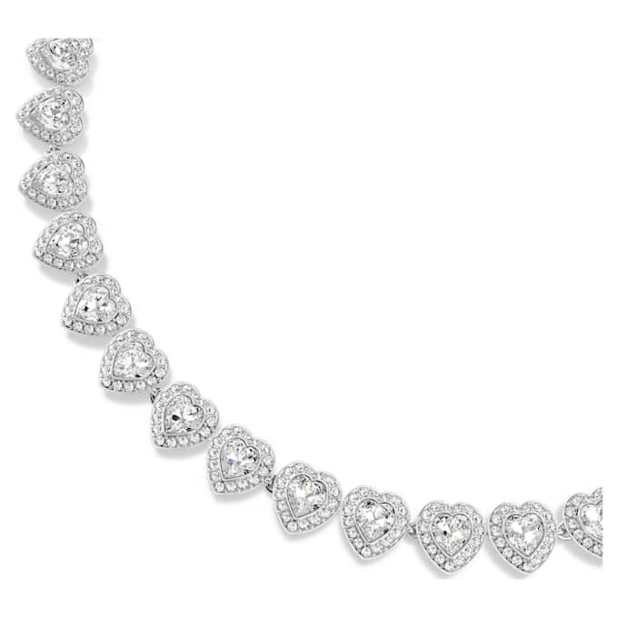 Ariana Grande X Swarovski Halskette mit gemischten Schliffen, Herz, Weiß, rhodiniert Ariana Grande X Swarovski Halskette mit gemischten Schliffen, Herz, Weiß, rhodiniert