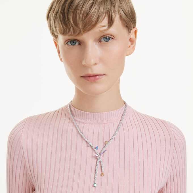 Ariana Grande X Swarovski Halskette mit gemischten Schliffformen, Libelle, mehrfarbig, rhodiniert Ariana Grande X Swarovski Halskette mit gemischten Schliffformen, Libelle, mehrfarbig, rhodiniert