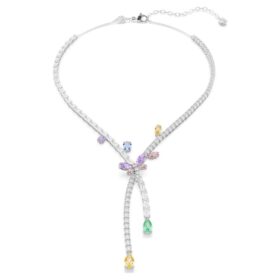 Ariana Grande X Swarovski Halskette mit gemischten Schliffformen, Libelle, mehrfarbig, rhodiniert