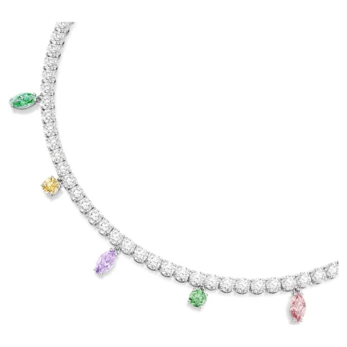 Ariana Grande X Swarovski Halskette mit gemischten Schliffformen, mehrfarbig, rhodiniert Ariana Grande X Swarovski Halskette mit gemischten Schliffformen, mehrfarbig, rhodiniert