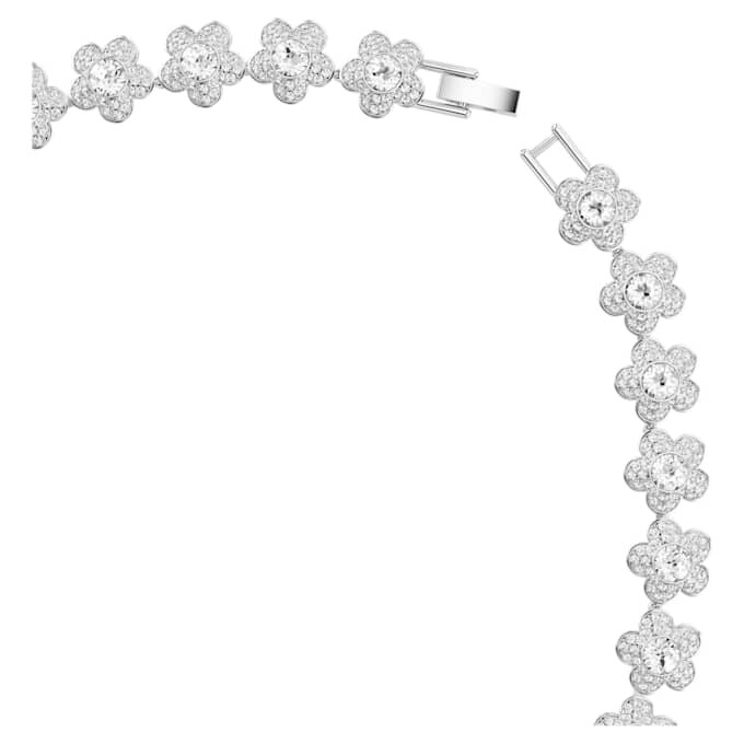 Ariana Grande X Swarovski Halskette, Rundschliff, Blume, Weiß, rhodiniert Ariana Grande X Swarovski Halskette, Rundschliff, Blume, Weiß, rhodiniert