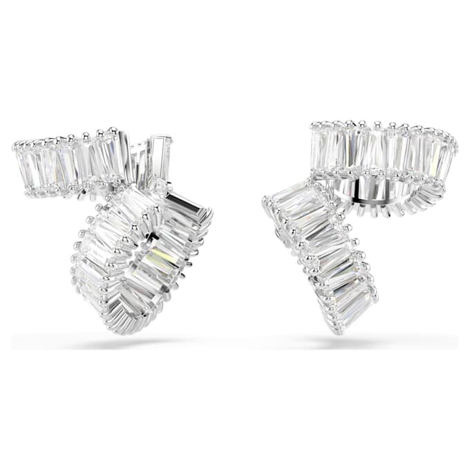 Ariana Grande X Swarovski Ohrklemmen im Baguette-Schliff, weiß, rhodiniert Ariana Grande X Swarovski Ohrklemmen im Baguette-Schliff, weiß, rhodiniert
