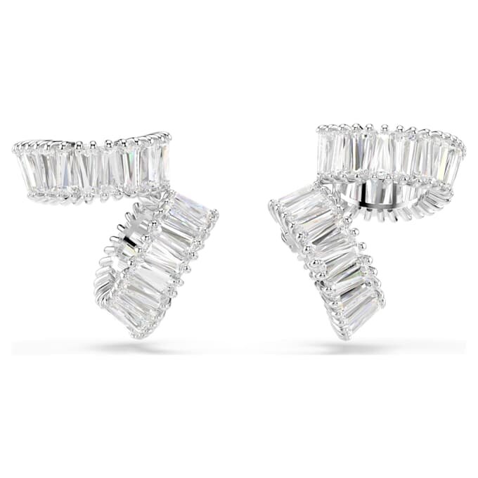 Ariana Grande X Swarovski Ohrklemmen im Baguette-Schliff, weiß, rhodiniert Ariana Grande X Swarovski Ohrklemmen im Baguette-Schliff, weiß, rhodiniert