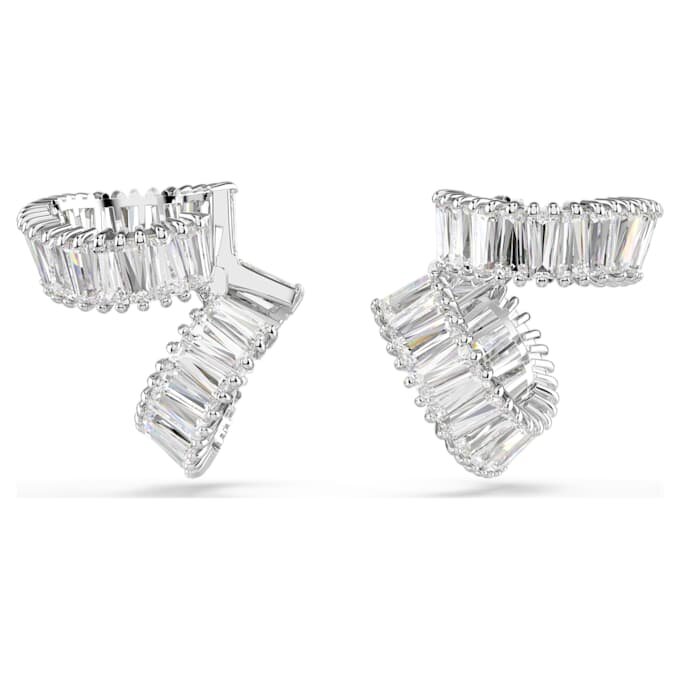 Ariana Grande X Swarovski Ohrklemmen im Baguette-Schliff, weiß, rhodiniert Ariana Grande X Swarovski Ohrklemmen im Baguette-Schliff, weiß, rhodiniert