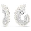 Ariana Grande X Swarovski Ohrringe mit Kristallperle, gemischte Schliffe, weiß, rhodiniert Ariana Grande X Swarovski Ohrringe mit Kristallperle, gemischte Schliffe, weiß, rhodiniert
