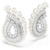 Ariana Grande X Swarovski Ohrringe mit Kristallperle, gemischte Schliffe, weiß, rhodiniert Ariana Grande X Swarovski Ohrringe mit Kristallperle, gemischte Schliffe, weiß, rhodiniert