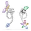 Ariana Grande X Swarovski Ohrringe mit Ohrhülsen, gemischte Schliffe, Libelle, Blume, mehrfarbig, rhodiniert