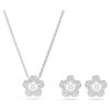 Ariana Grande X Swarovski Set Kristallperle, Rundschliff, Blume, Weiß, rhodiniert Ariana Grande X Swarovski Set Kristallperle, Rundschliff, Blume, Weiß, rhodiniert
