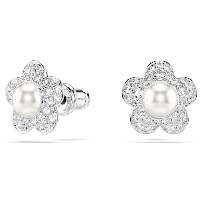 Ariana Grande X Swarovski Set Kristallperle, Rundschliff, Blume, Weiß, rhodiniert Ariana Grande X Swarovski Set Kristallperle, Rundschliff, Blume, Weiß, rhodiniert