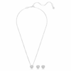 Ariana Grande x Swarovski Set mit gemischten Schliffen, Herz, Weiß, rhodiniert Ariana Grande x Swarovski Set mit gemischten Schliffen, Herz, Weiß, rhodiniert