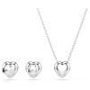 Ariana Grande x Swarovski Set mit gemischten Schliffen, Herz, Weiß, rhodiniert Ariana Grande x Swarovski Set mit gemischten Schliffen, Herz, Weiß, rhodiniert