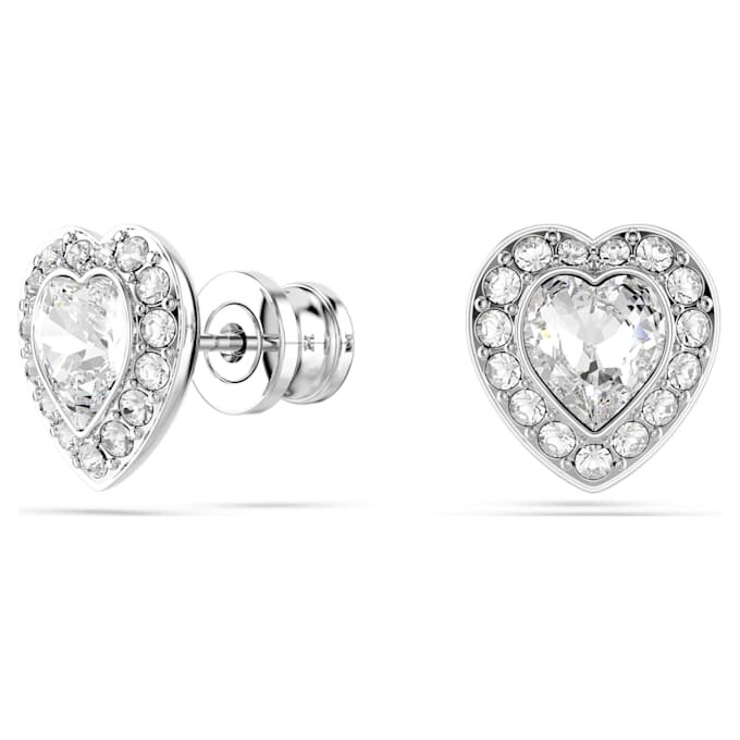Ariana Grande x Swarovski Set mit gemischten Schliffen, Herz, Weiß, rhodiniert Ariana Grande x Swarovski Set mit gemischten Schliffen, Herz, Weiß, rhodiniert