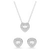 Ariana Grande x Swarovski Set mit gemischten Schliffen, Herz, Weiß, rhodiniert Ariana Grande x Swarovski Set mit gemischten Schliffen, Herz, Weiß, rhodiniert